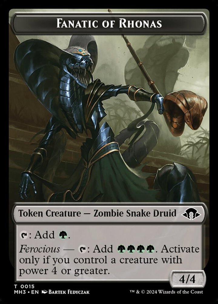 Fanatic of Rhonas Token (Black 4/4)