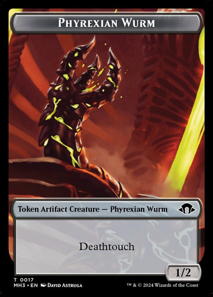 Phyrexian Wurm Token (Artifact 1/2 Deathtouch)