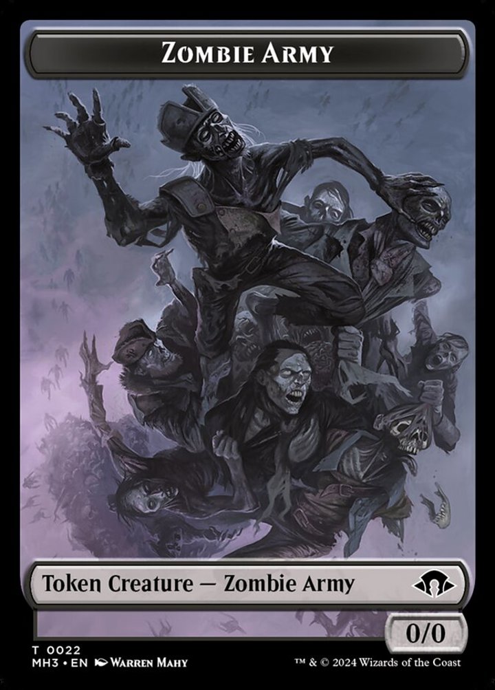 Zombie Army Token (Black 0/0)