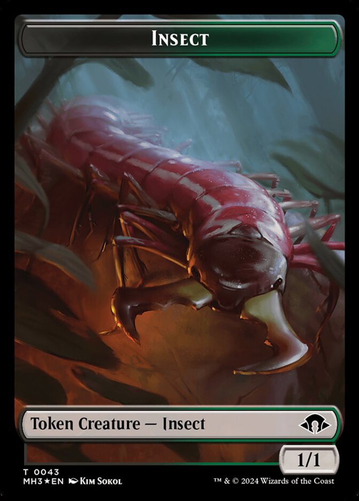 Insect Token (BG 1/1) // Zombie Token (B 2/2)