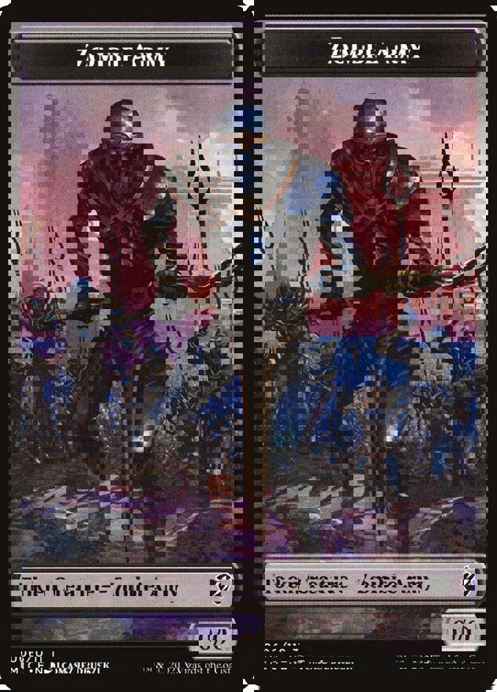 Zombie Token (B 2/2 Decayed) // Zombie Army Token (B 0/0)