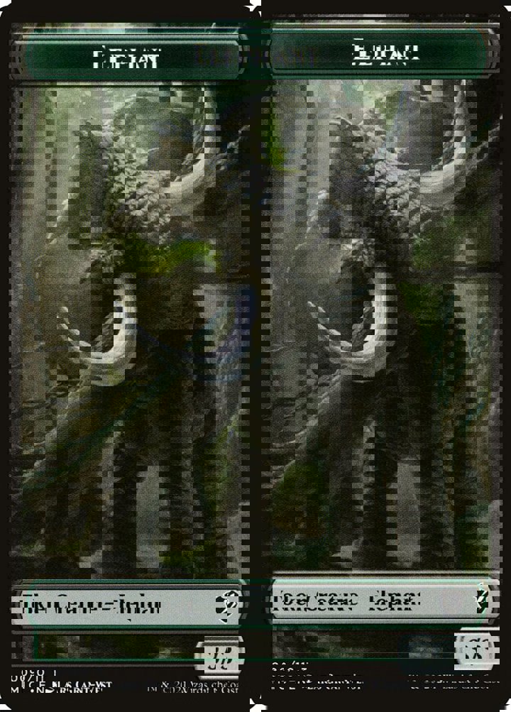 Elephant Token (G 3/3) // Spirit Token (W 1/1)