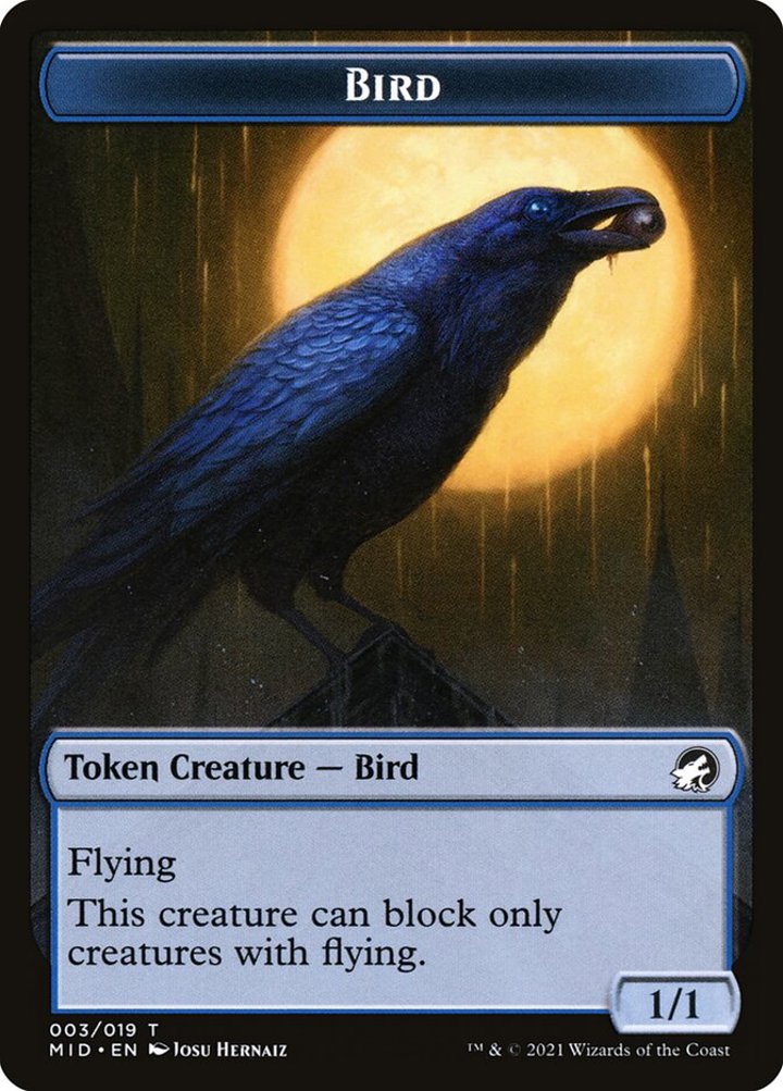 Bird Token (Blue 1/1 only flying)