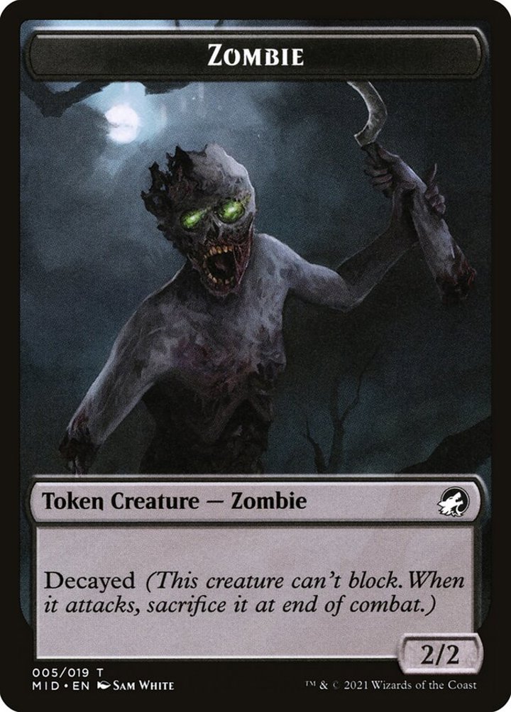 Zombie Token (Black 2/2 Decayed)