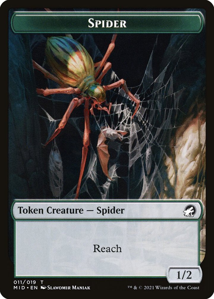 Spider Token (Green 1/2)