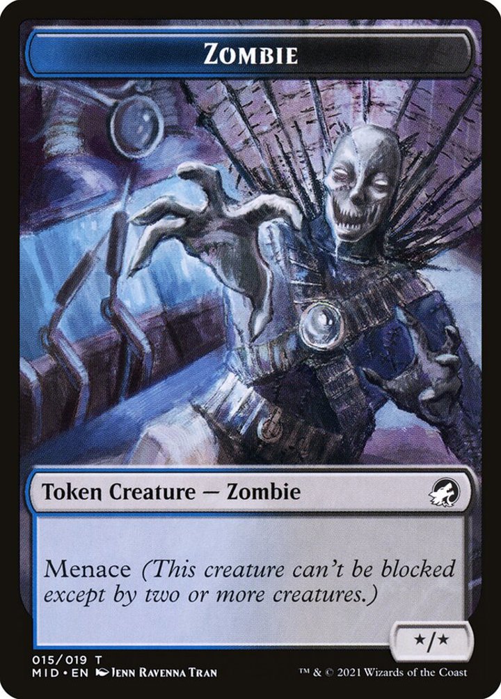 Zombie Token (Blue and Black */*)
