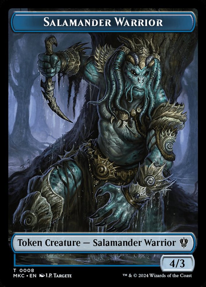 Salamander Warrior Token (U 4/3) // Zombie Token (B 2/2)