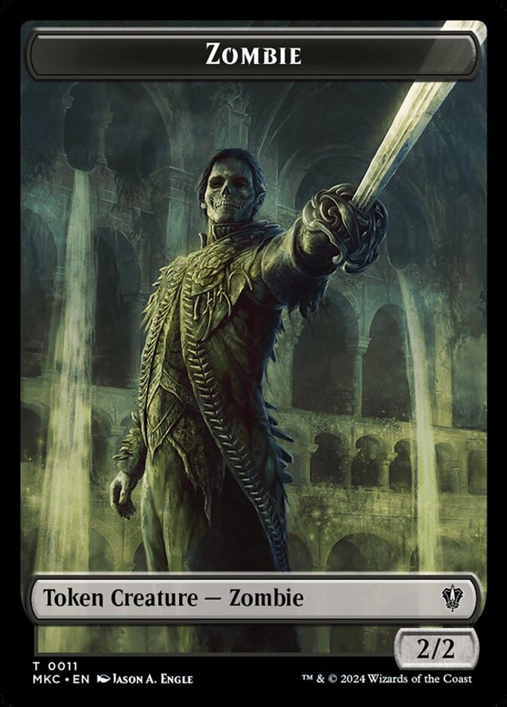 Vizier of Many Faces Token (W 0/0) // Zombie Token (B 2/2)