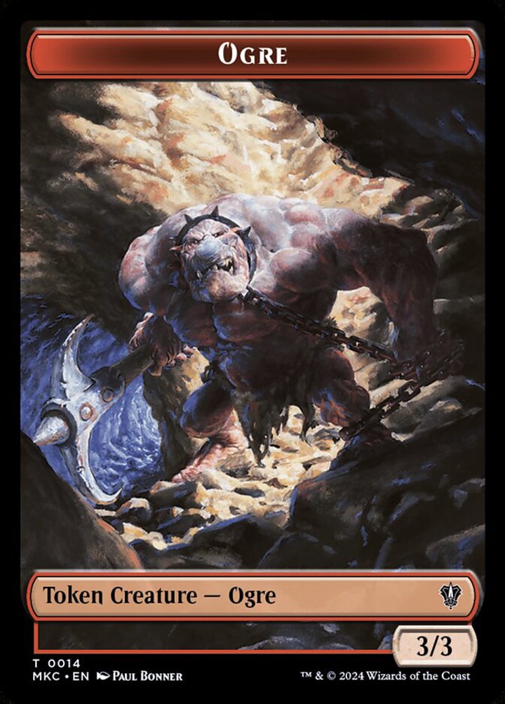 Human Token (W 1/1) // Ogre Token (R 3/3)