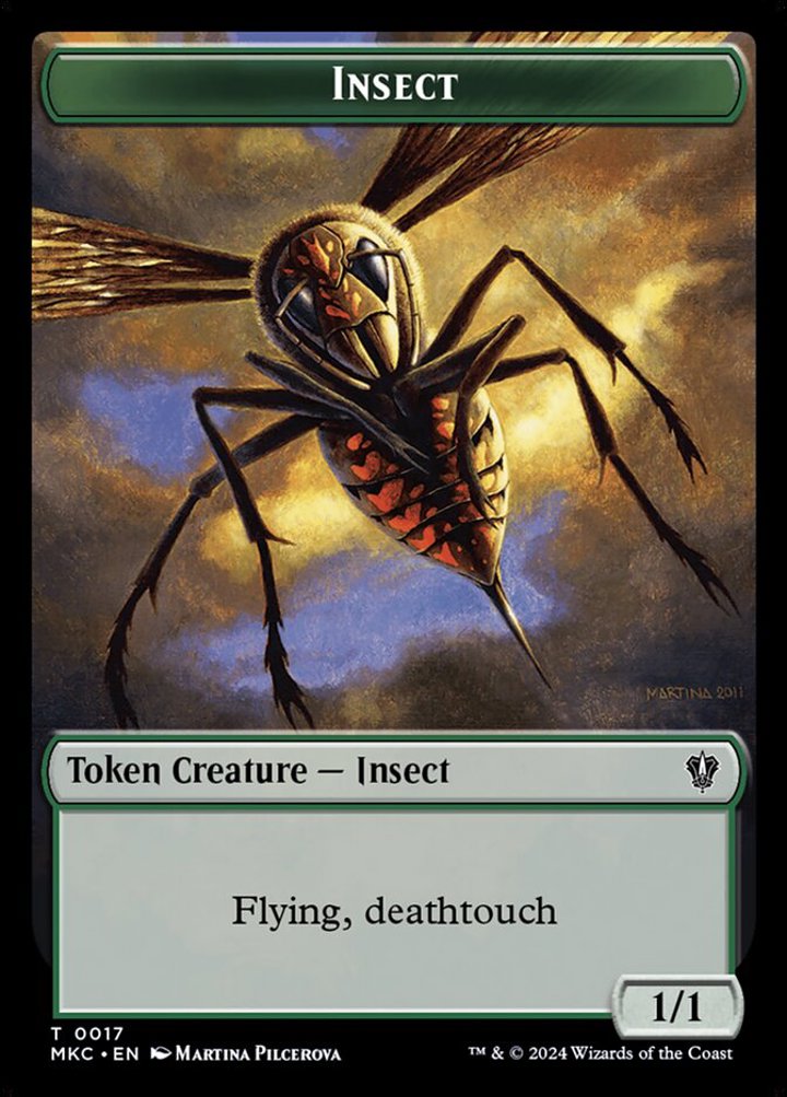Clue Token // Insect Token (G 1/1 Flying, Deathtouch)