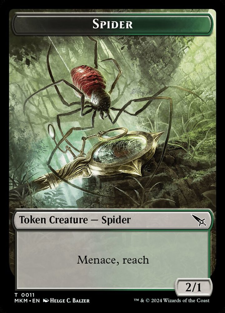 Spider Token (Black and Green 2/1)