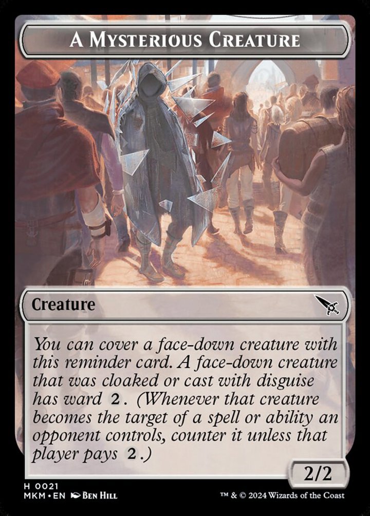 Ooze Token (G 0/0) // A Mysterious Creature Token (C 2/2)