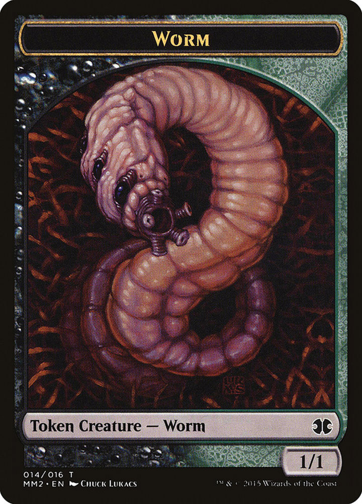 Worm Token (Black and Green 1/1)