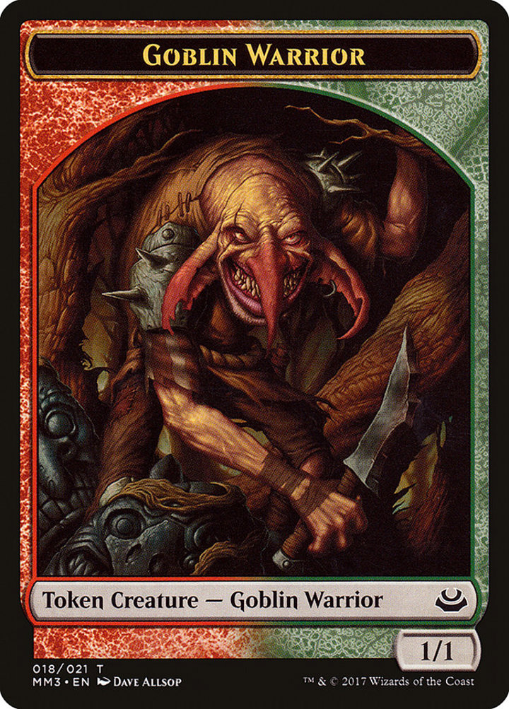 Goblin Warrior Token (Red and Green 1/1)