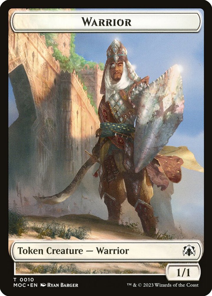 Warrior Token (W 1/1) // Elspeth, Sun's Champion Emblem