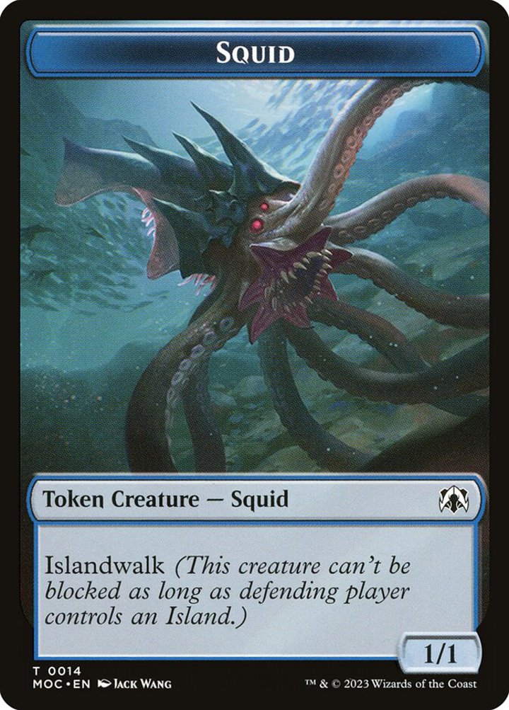 Squid Token (U 1/1) // Human Token (R 1/1)