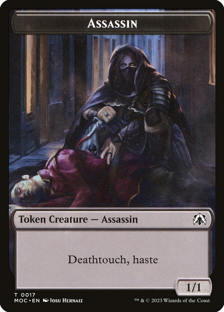 Knight Token (WU 2/2) // Assassin Token (B 1/1 Deathtouch, haste)