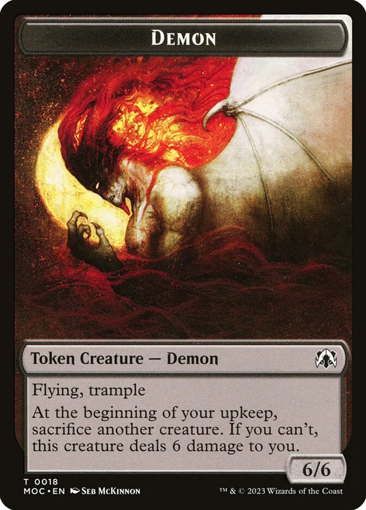 Angel Token (W 3/3) // Demon Token (B 6/6)