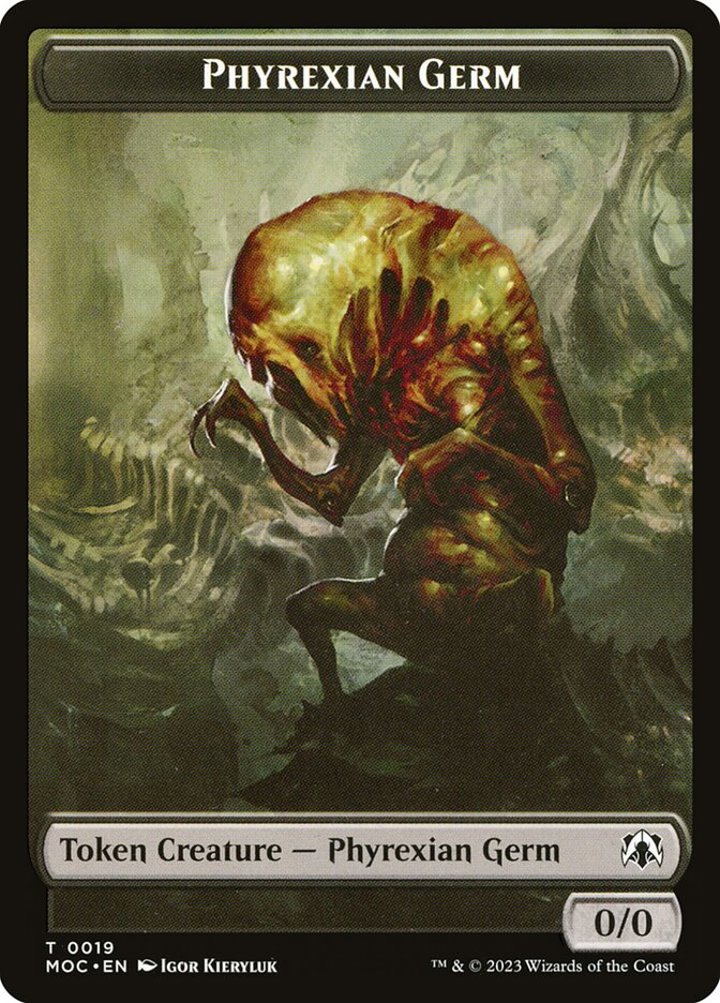 Phyrexian Germ Token (B 0/0) // Myr Token (A 1/1)