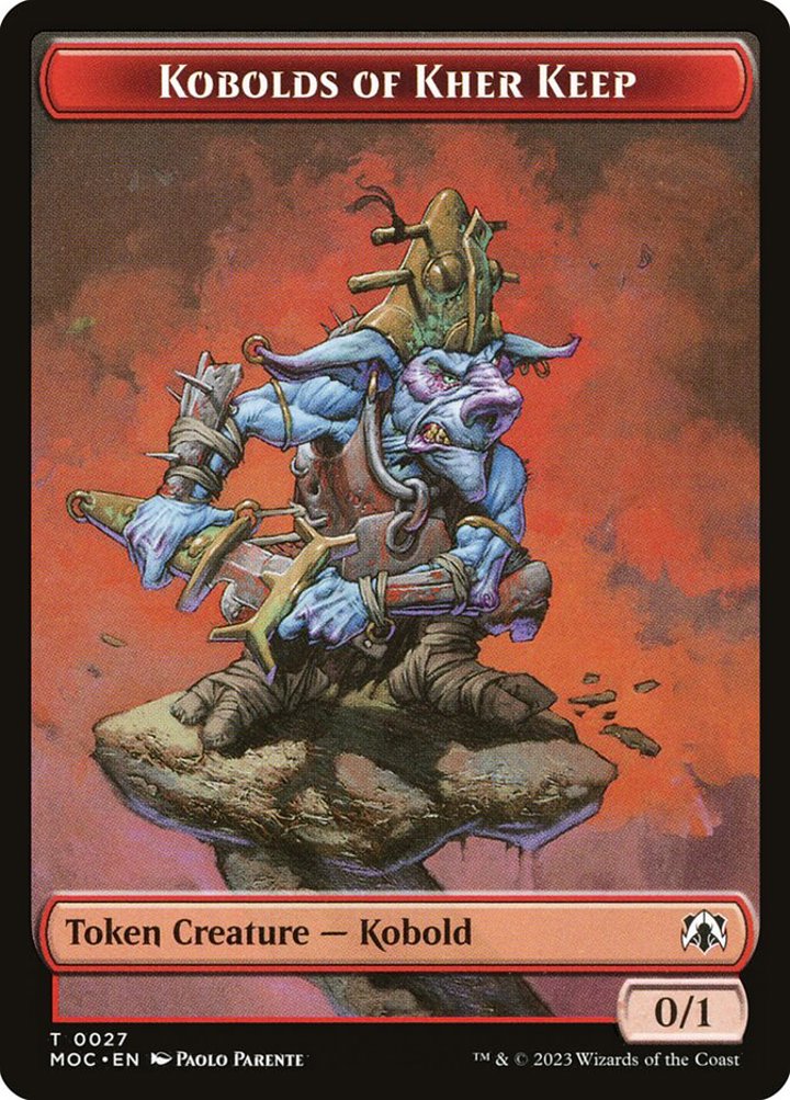 Bird Token (W 1/1) // Kobolds of Kher Keep Token (R 0/1)