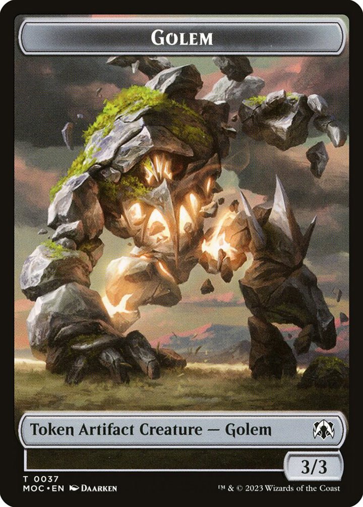 Blood Token // Golem Token (A 3/3)
