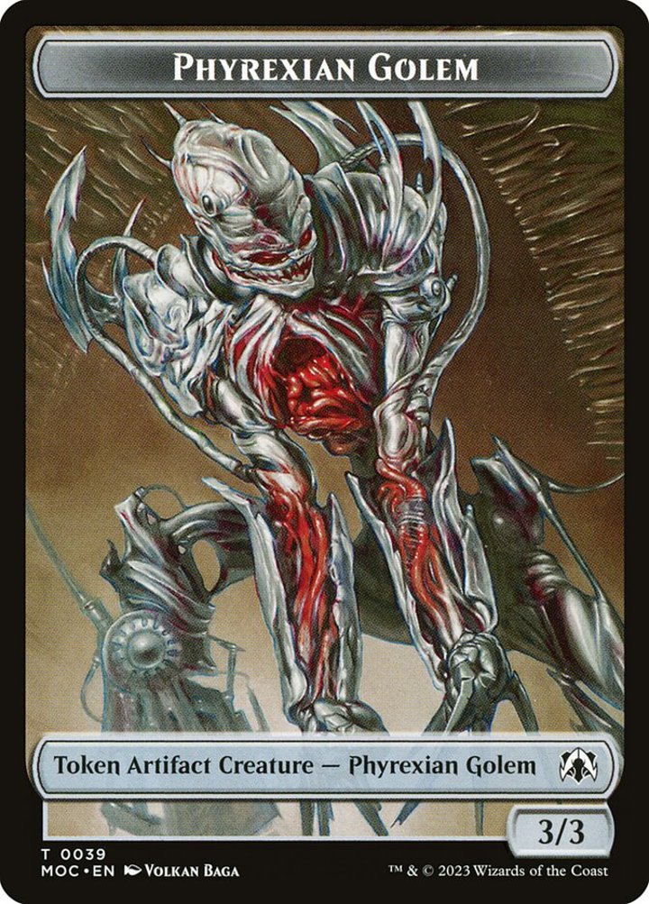 Phyrexian Golem Token (A 3/3) // Construct Token (A 6/12)
