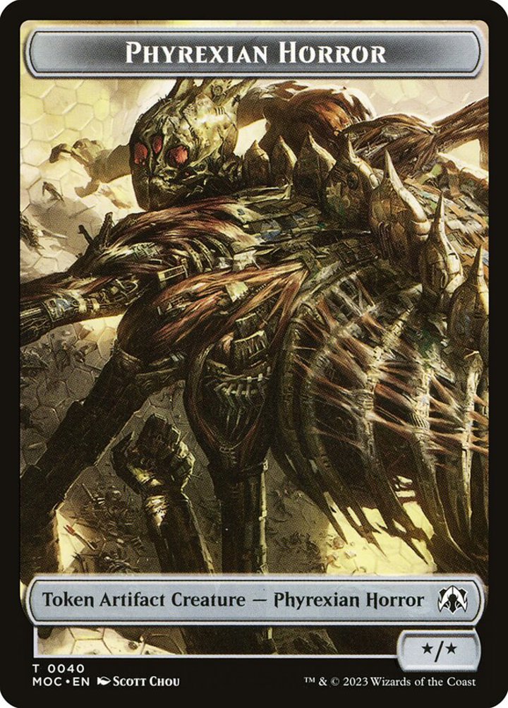 Phyrexian Golem Token (A 3/3) // Phyrexian Horror Token (A */*)