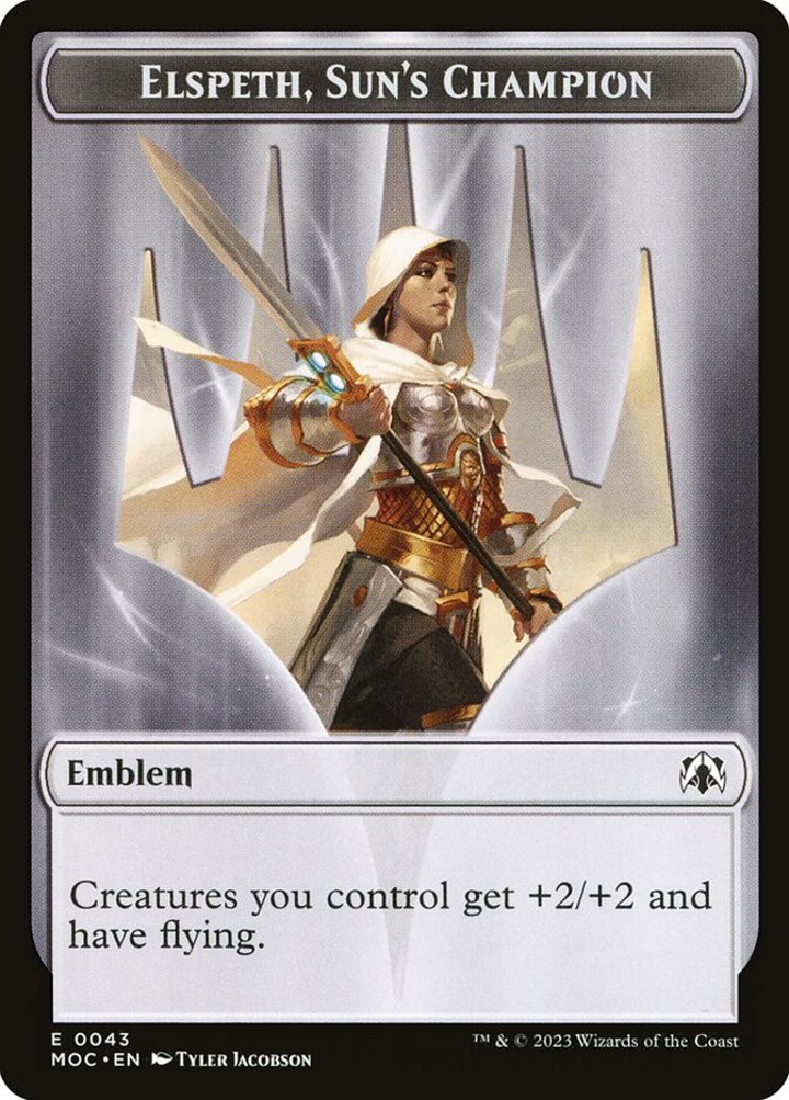Warrior Token (W 1/1) // Elspeth, Sun's Champion Emblem