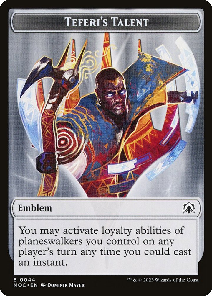 Elemental Token (R 3/1 Trample, haste) // Teferi's Talent Emblem