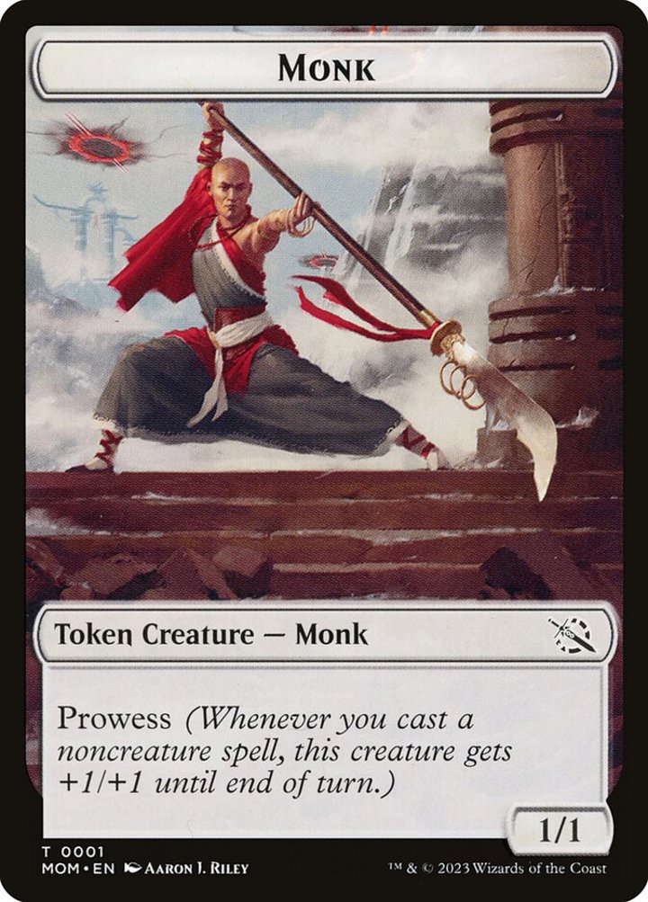 Monk Token (White 1/1 Prowess)