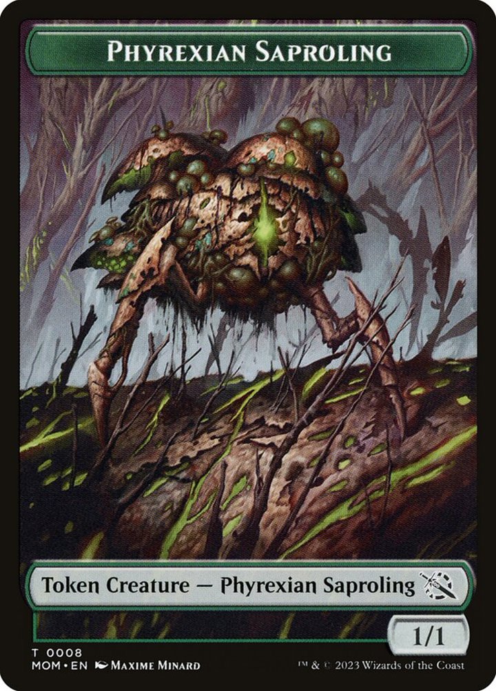 Phyrexian Saproling Token (Green 1/1)