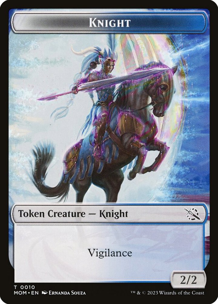 Knight Token (White and Blue 2/2)