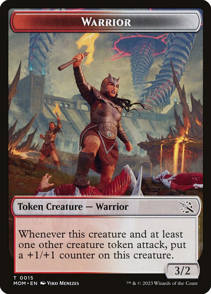 Warrior Token (Red and White 3/2)
