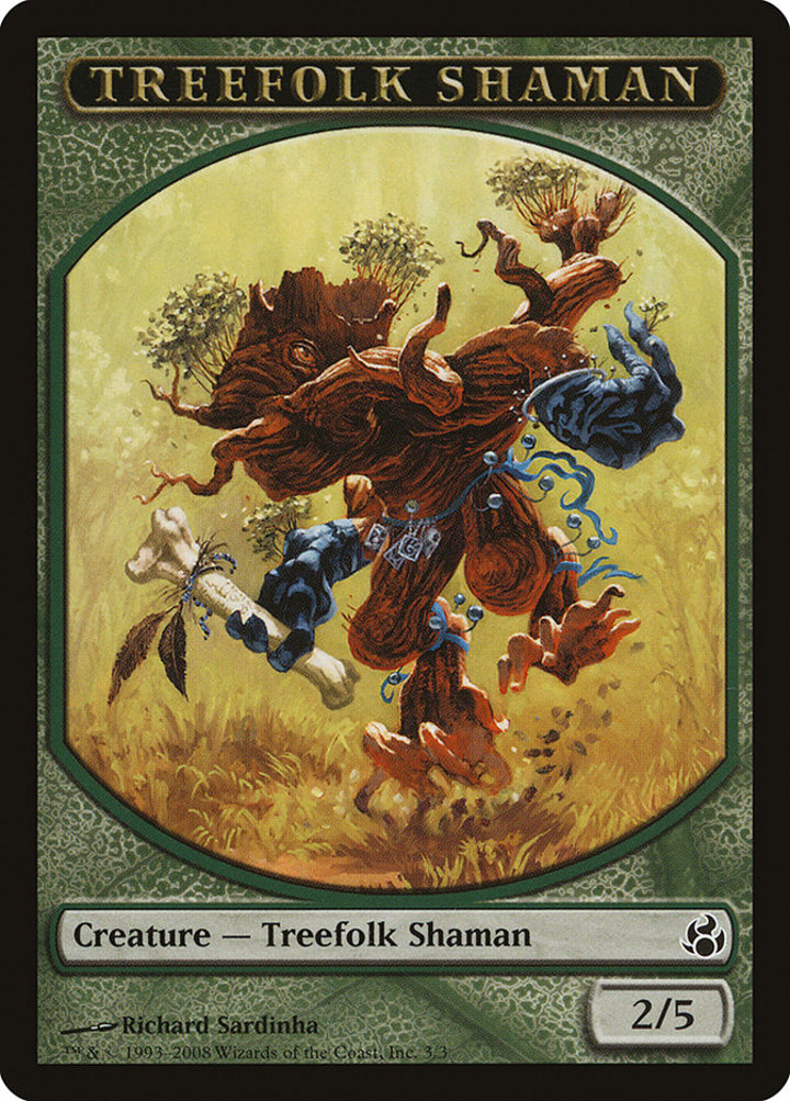 Treefolk Shaman Token (Green 2/5)