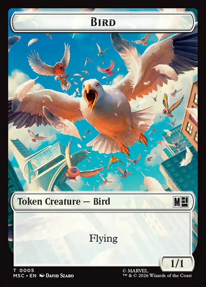 Bird Token (W 1/1) // Rhino Token (G 4/4)