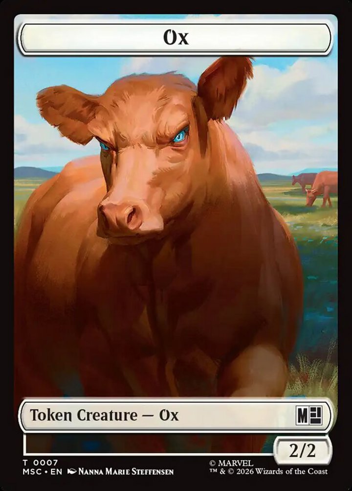 Ox Token (W 2/2) // Construct Token (A 4/4 Flying, haste) (V.1)
