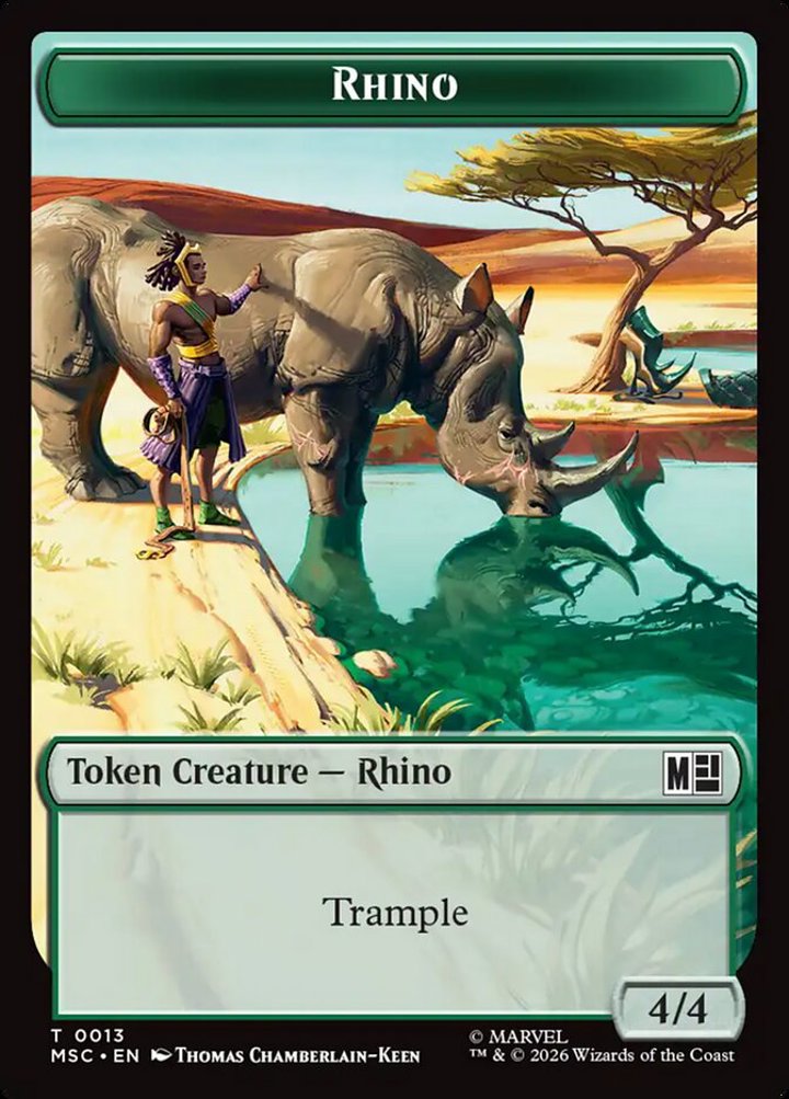 Bird Token (W 1/1) // Rhino Token (G 4/4)