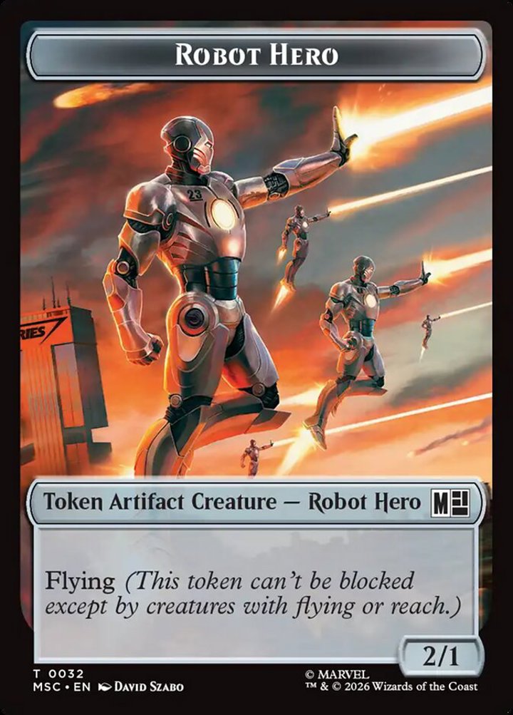 Villain Token (B 2/1) // Robot Hero Token (A 2/1)
