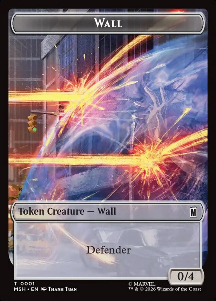 Wall Token (C 0/3) // Alien Token (R 1/1)
