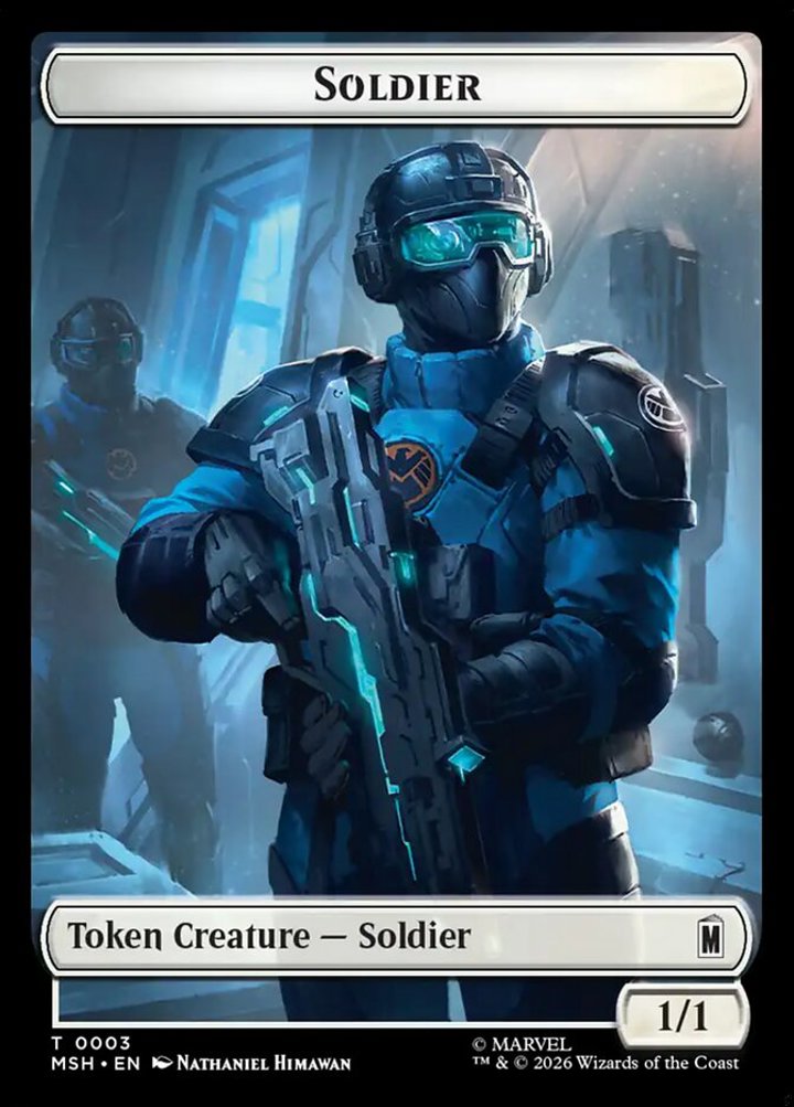 Soldier Token (W 1/1) // Villain Token (B 2/1)