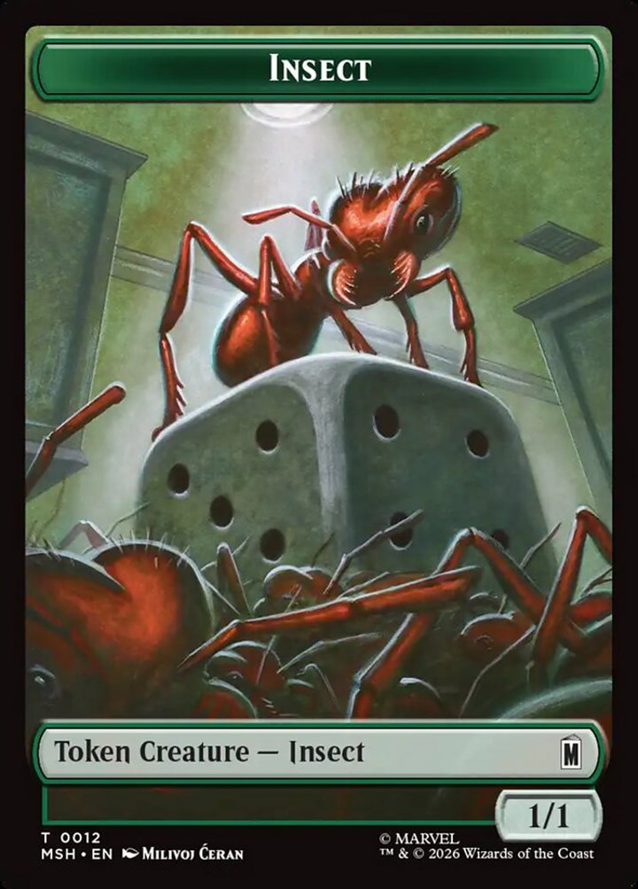 Soldier Token (W 1/1) // Insect Token (G 1/1)