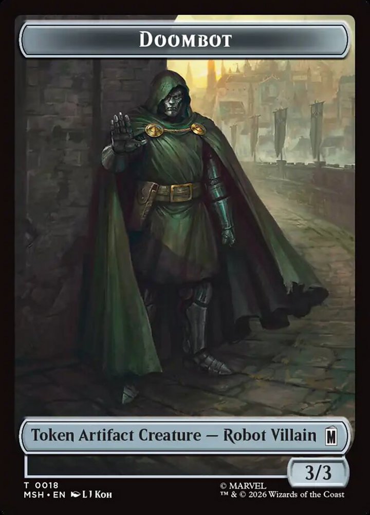 Merfolk Token (U 1/1) // Doombot Token (A 3/3)