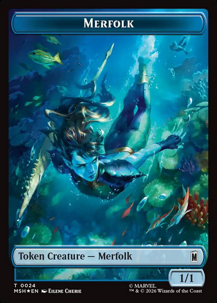 Council of Reeds Token (U 2/2) // Merfolk Token (U 1/1) (V.2)