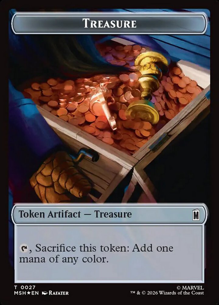 Bird Token (W 1/1) // Treasure Token (V.2)
