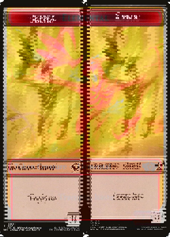 Elemental Token (Red 3/1 Trample, haste)
