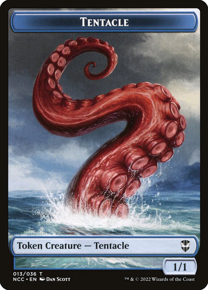 Tentacle Token (U 1/1) // Champion of Wits Token (B 4/4)