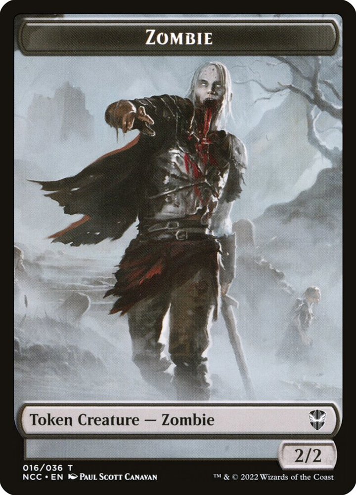 Goat Token (W 0/1) // Zombie Token (B 2/2)