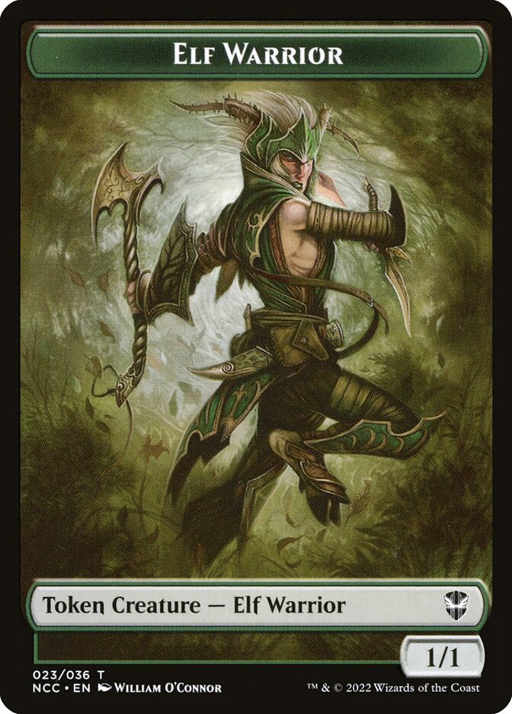 Elf Warrior Token (G 1/1) // Wurm Token (G 5/5)