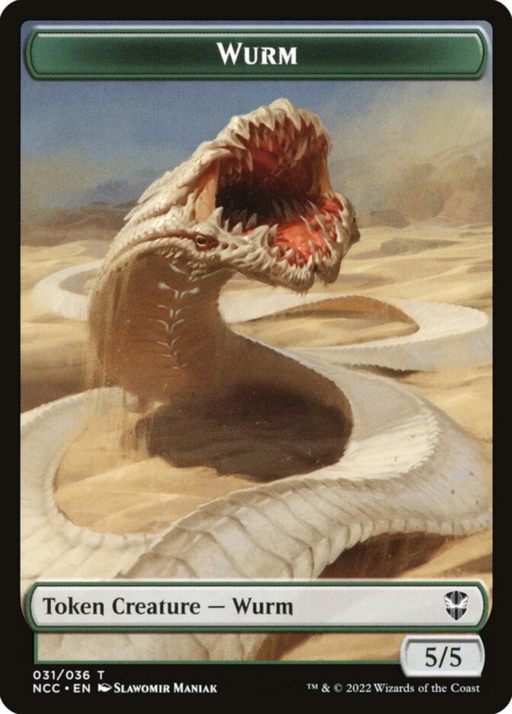 Elf Warrior Token (G 1/1) // Wurm Token (G 5/5)