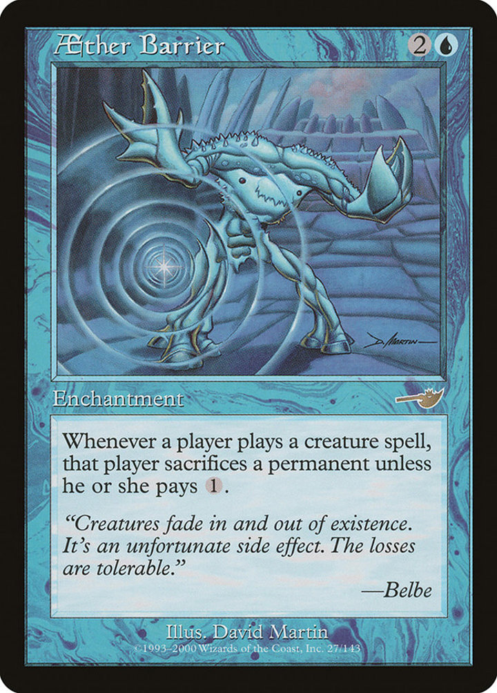 Aether Barrier Single: Magic: The Gathering Nemesis Einzelkarte